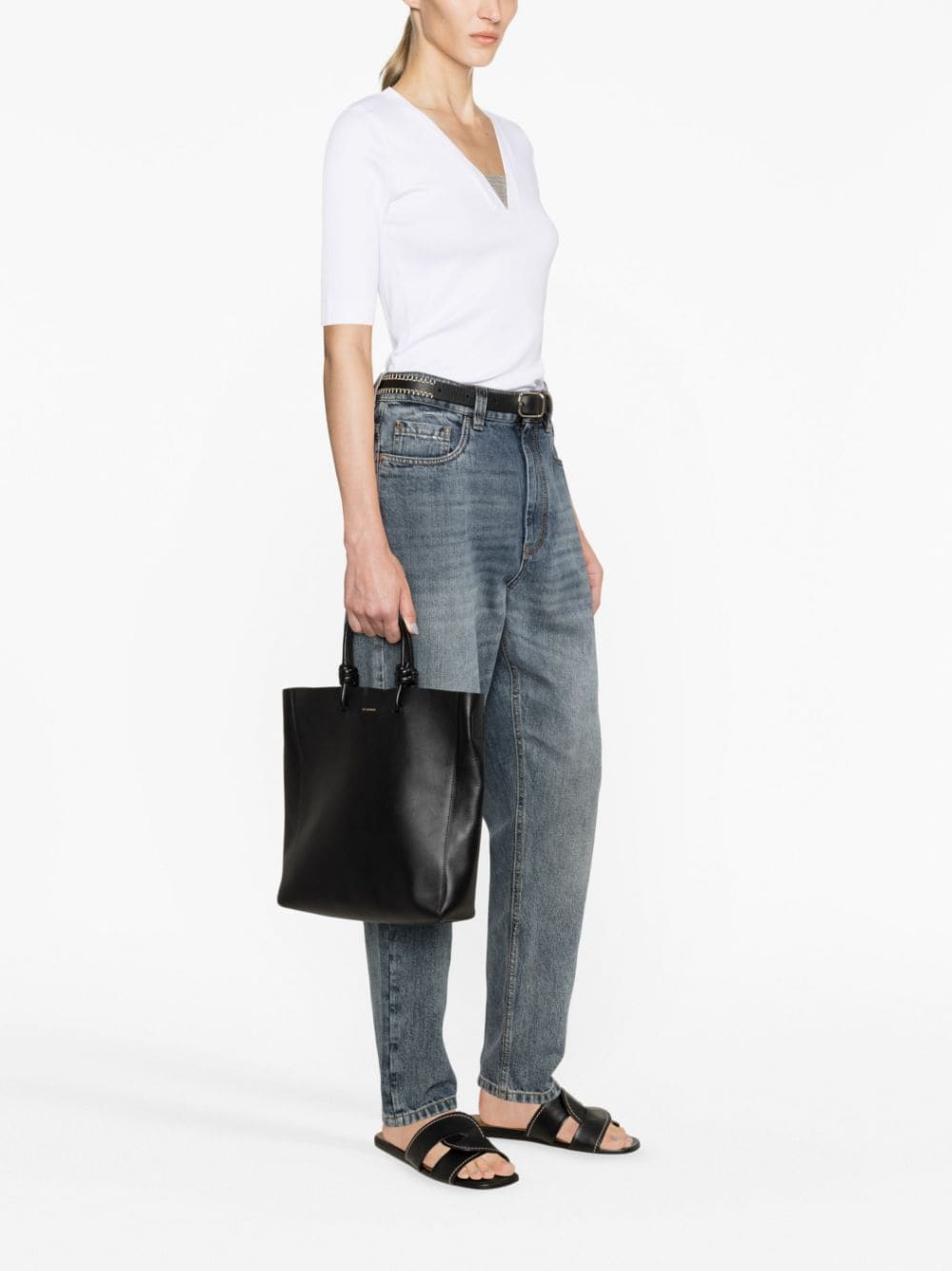 Brunello Cucinelli T-Shirts And Polos Bianco Cotton Elastane