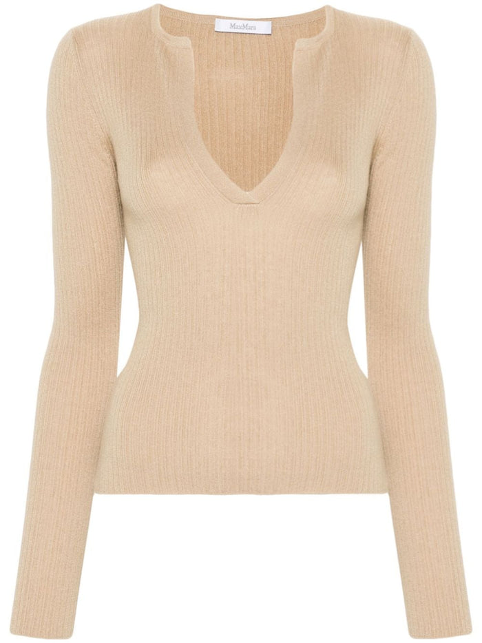 Max Mara Sweaters Beige Silk Cashmere