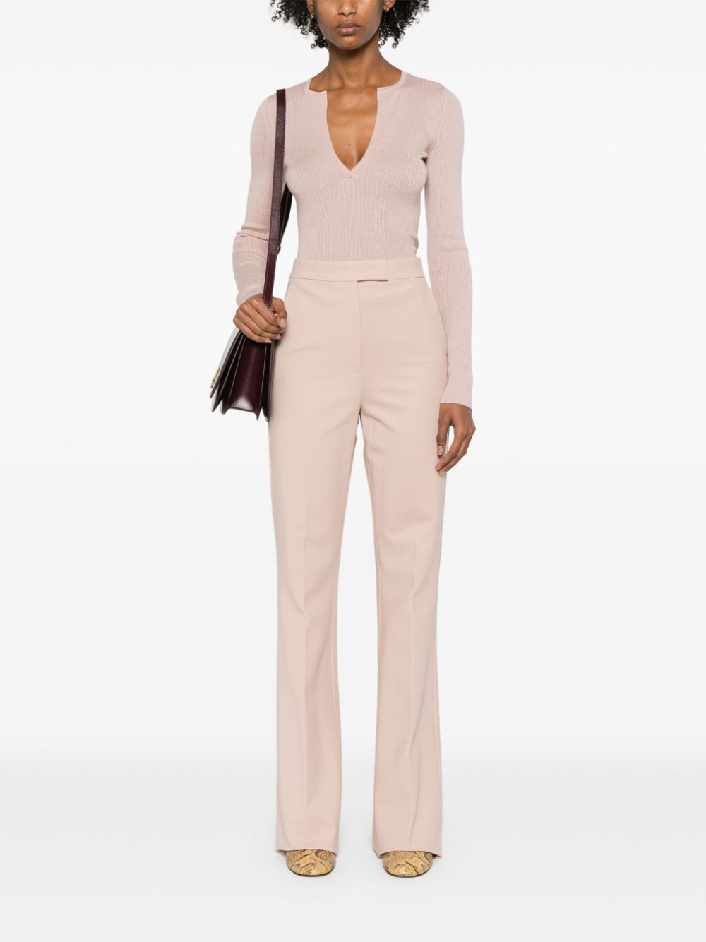 Max Mara Trousers Powder Viscose Polyamide Elastane