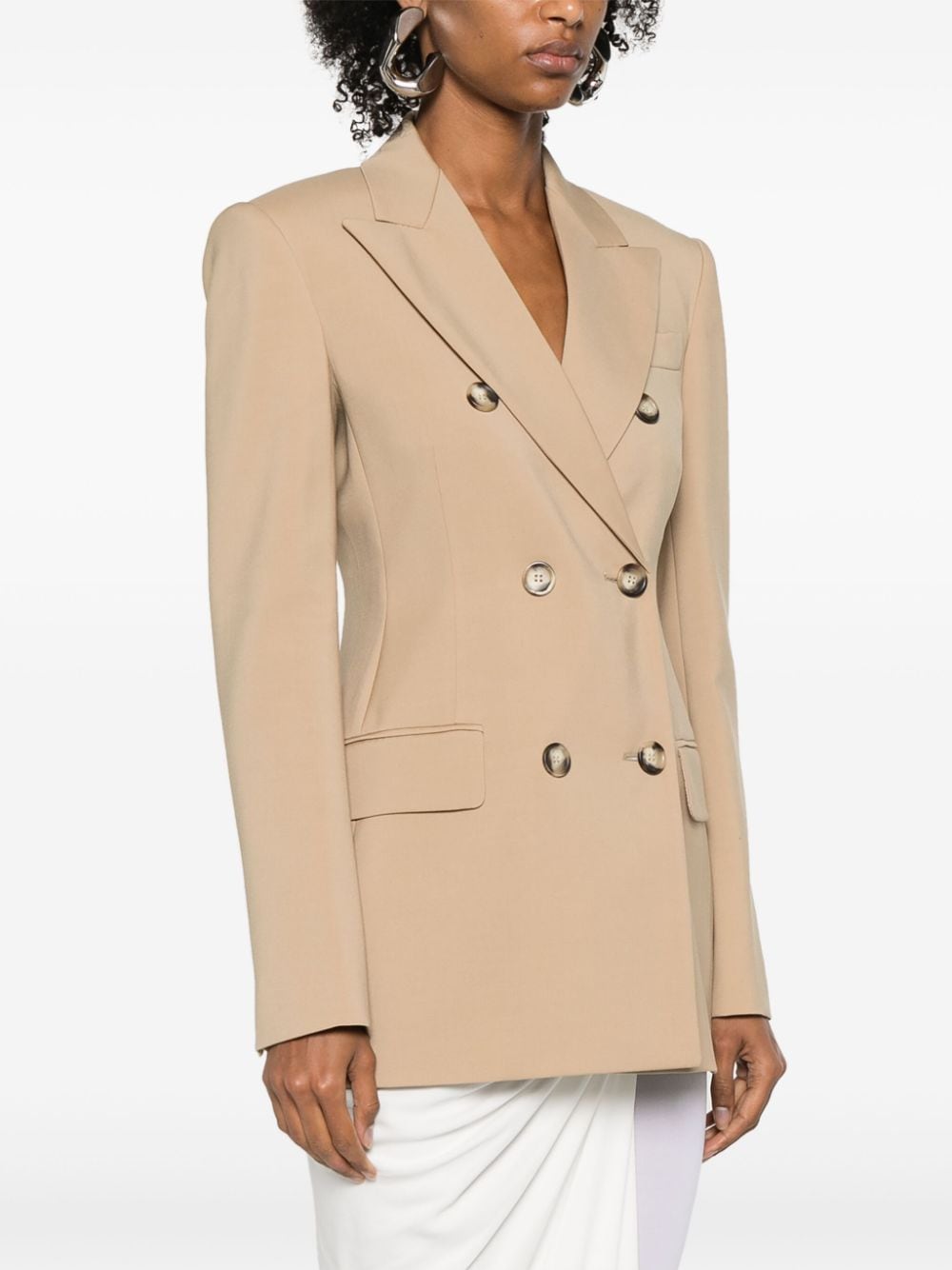 Sportmax Pre Jackets Beige Virgin Wool