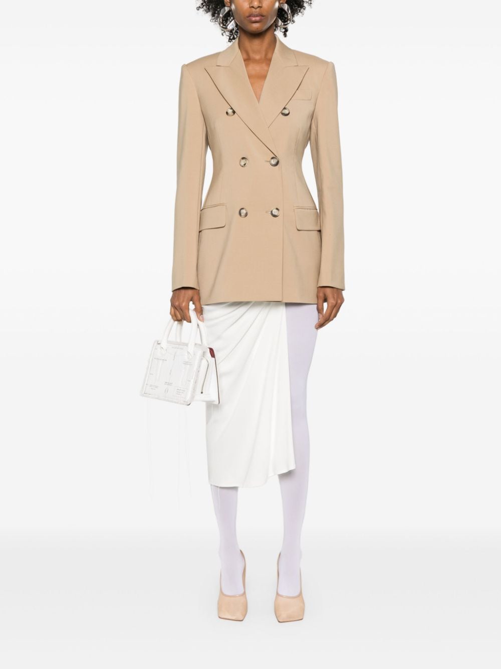 Sportmax Pre Jackets Beige Virgin Wool