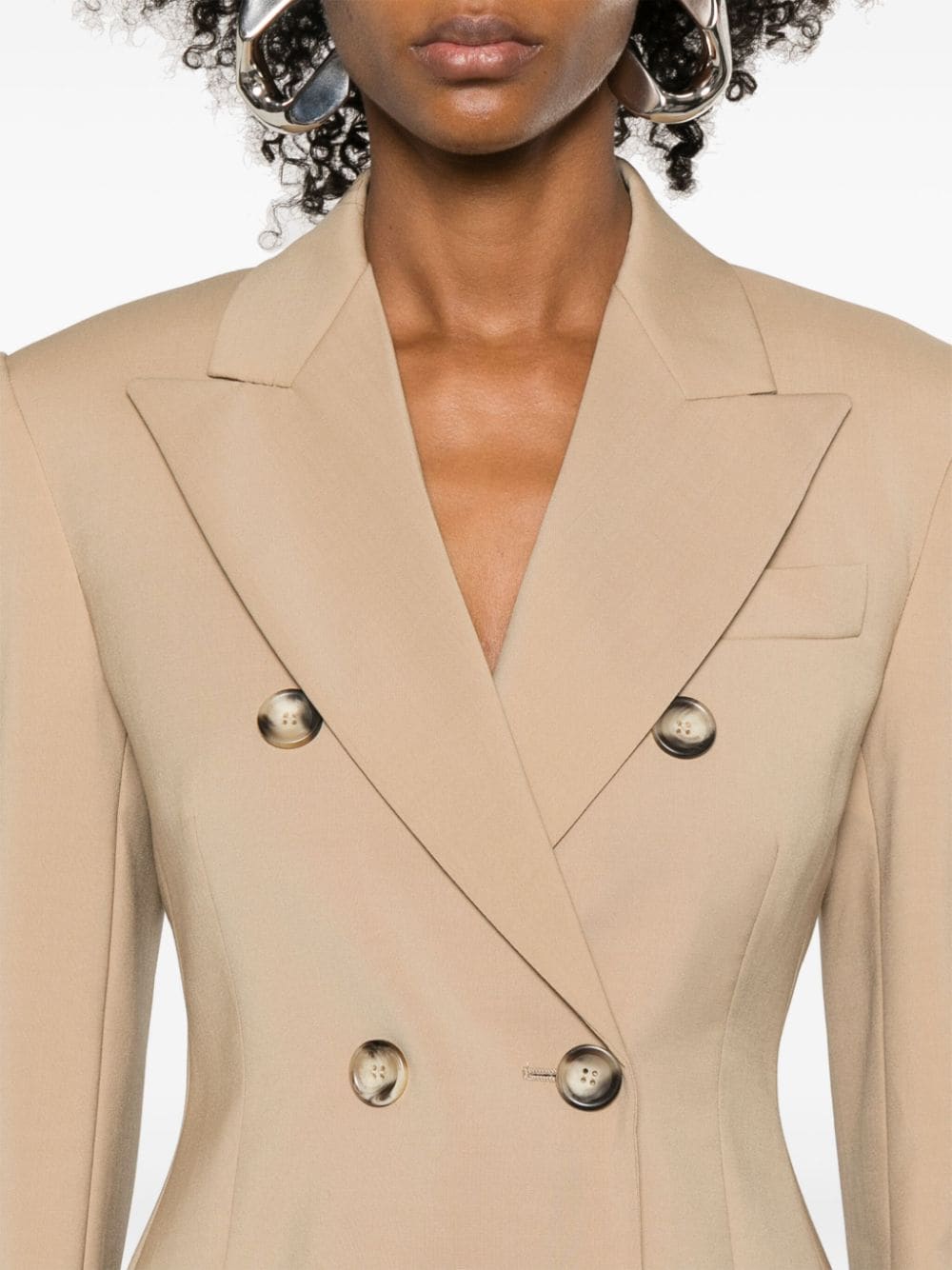 Sportmax Pre Jackets Beige Virgin Wool