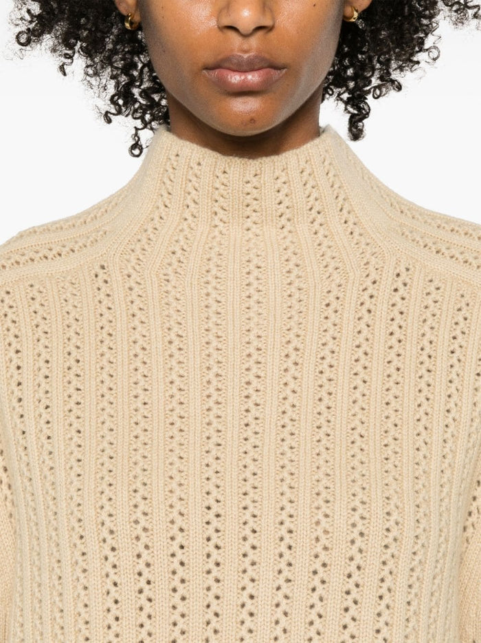 Max Mara Sweaters Beige Wool Cashmere