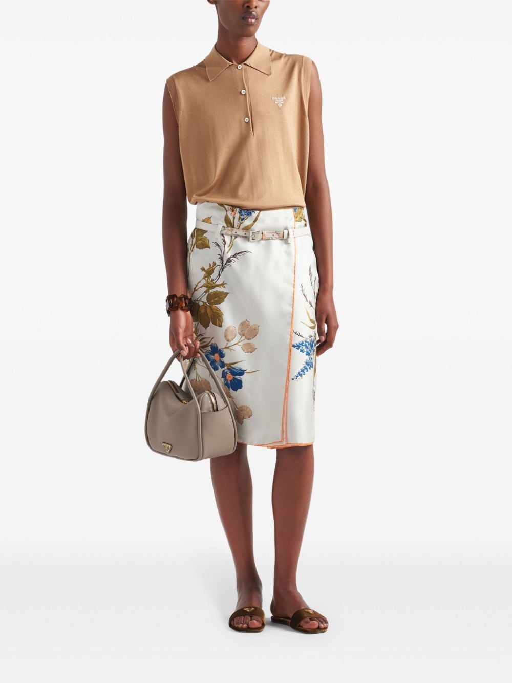 Prada Skirts Clear Blue Silk