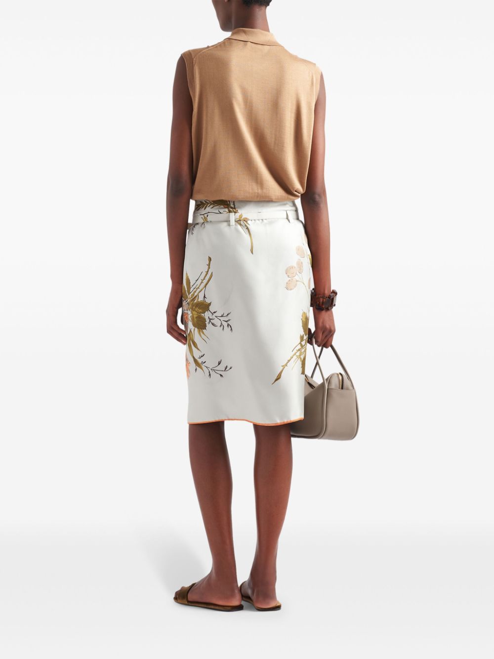 Prada Skirts Clear Blue Silk