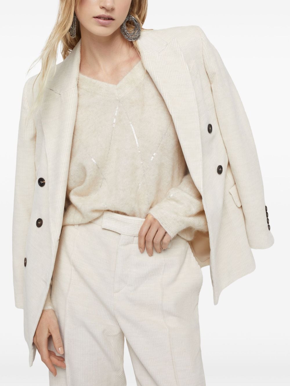Brunello Cucinelli Jackets Avorio Viscose Cotton