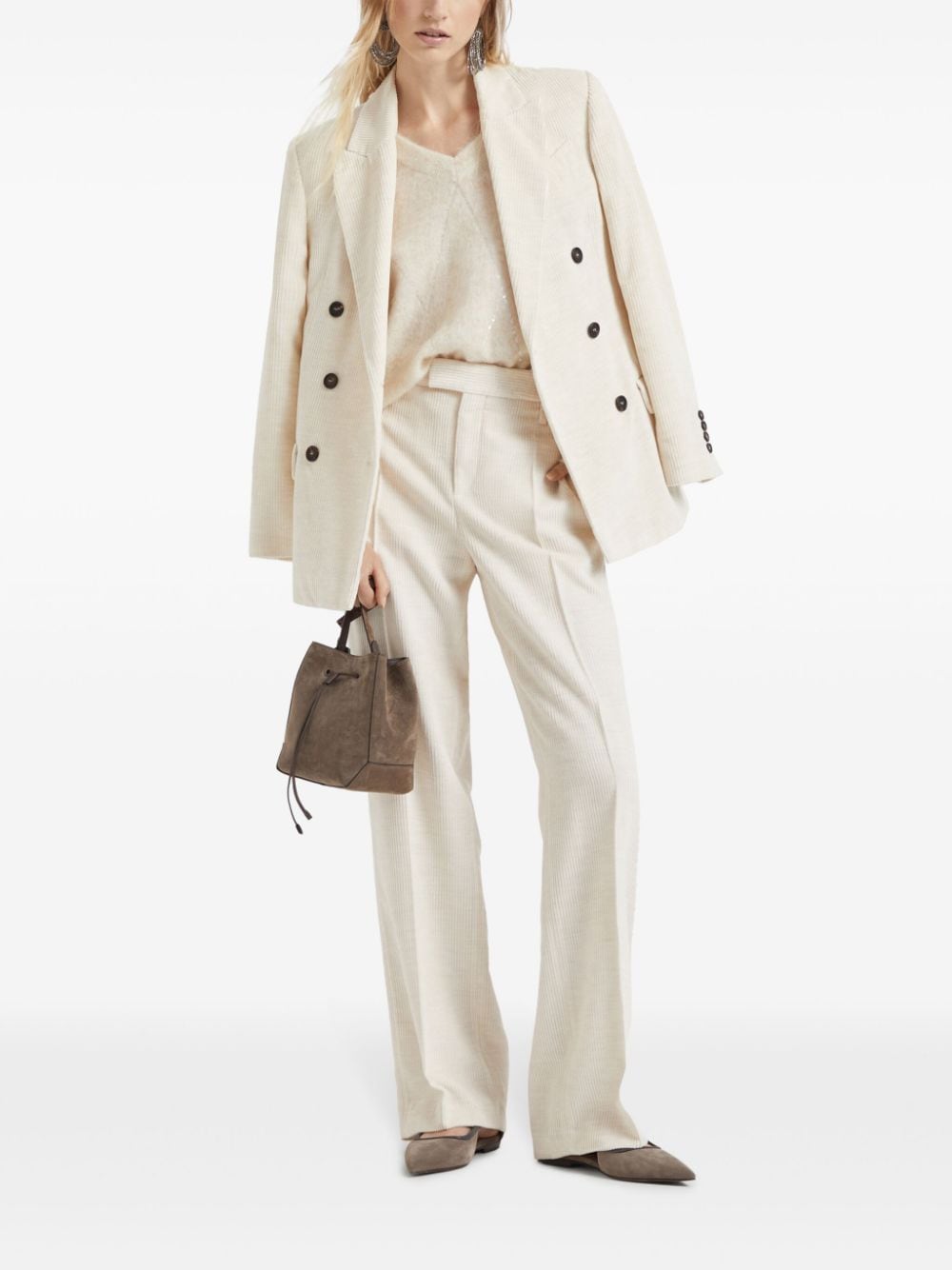 Brunello Cucinelli Jackets Avorio Viscose Cotton