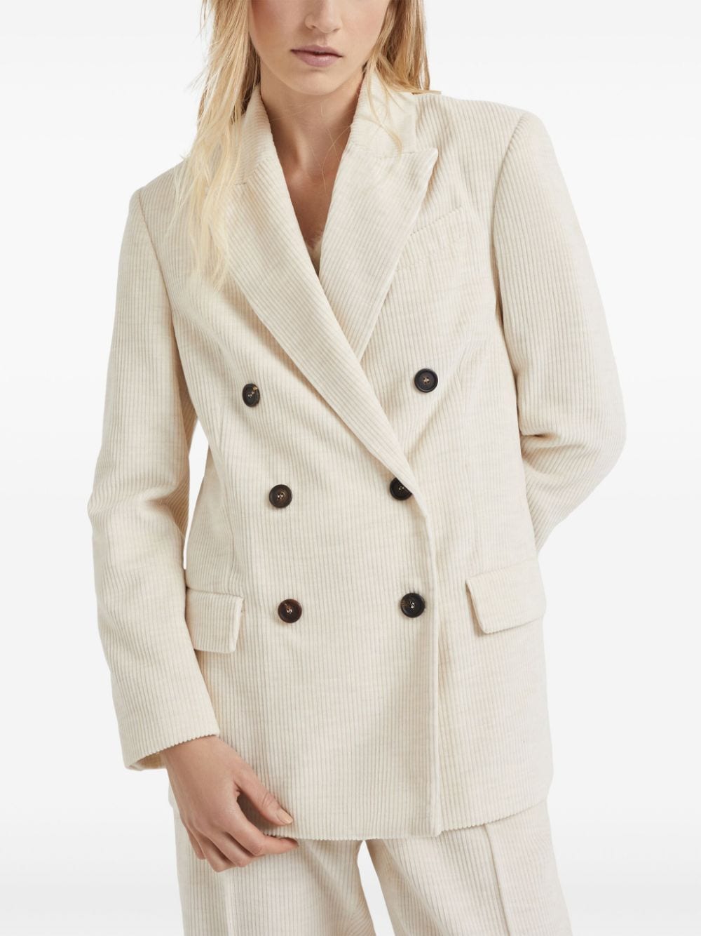 Brunello Cucinelli Jackets Avorio Viscose Cotton