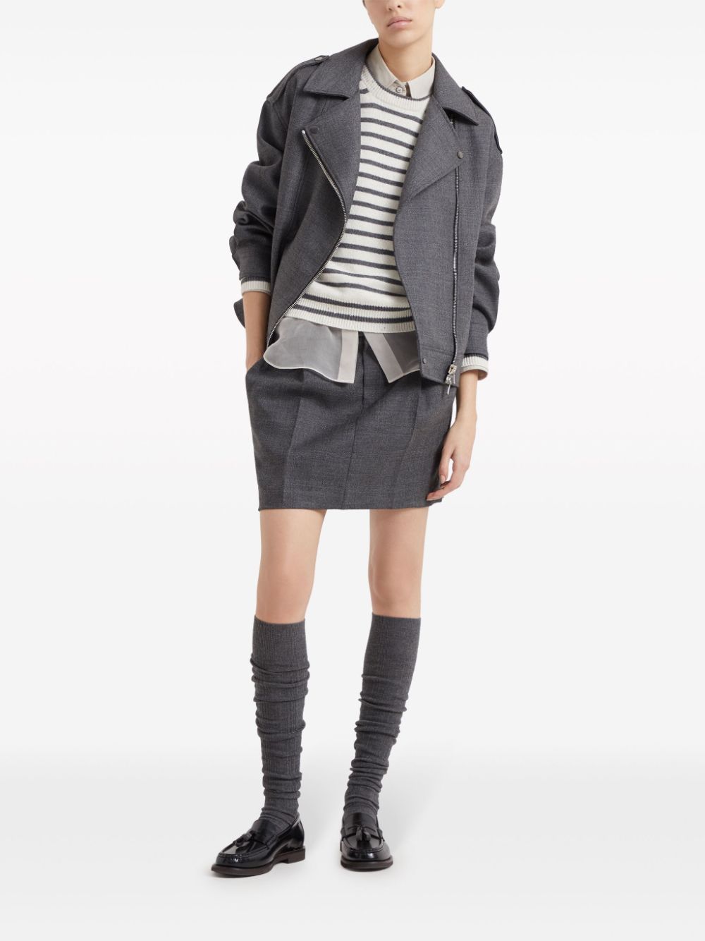 Brunello Cucinelli Jackets Grigio Scuro Virgin Wool