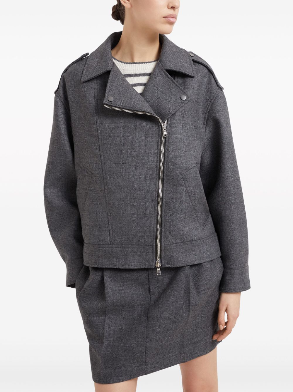 Brunello Cucinelli Jackets Grigio Scuro Virgin Wool
