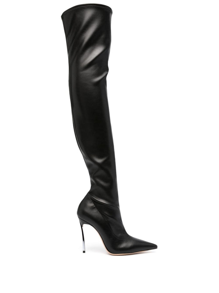 Casadei Boots Black Calf Leather