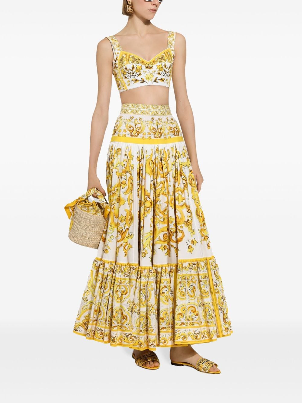 Dolce & Gabbana Skirts Yellow Cotton