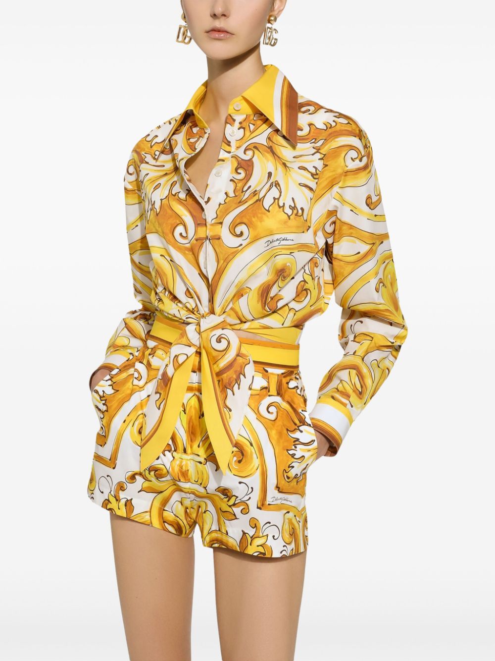 Dolce & Gabbana Shirts Yellow Cotton