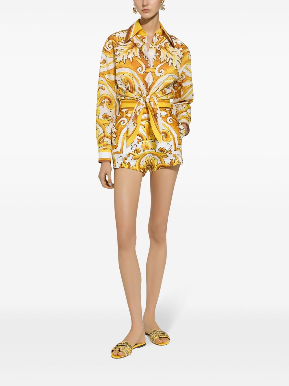 Dolce & Gabbana Shirts Yellow Cotton