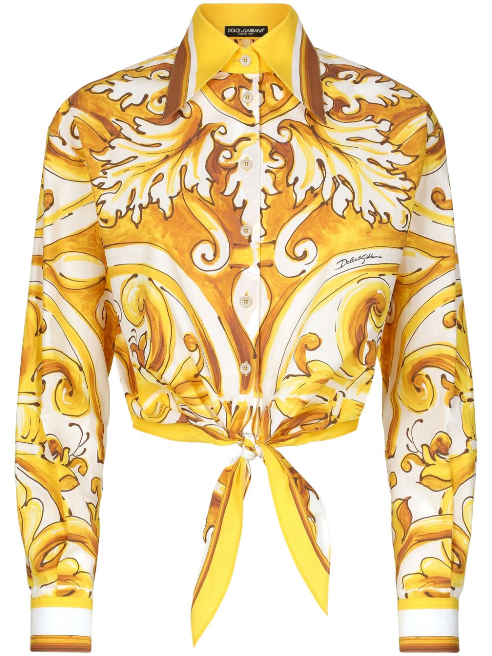 Dolce & Gabbana Shirts Yellow Cotton