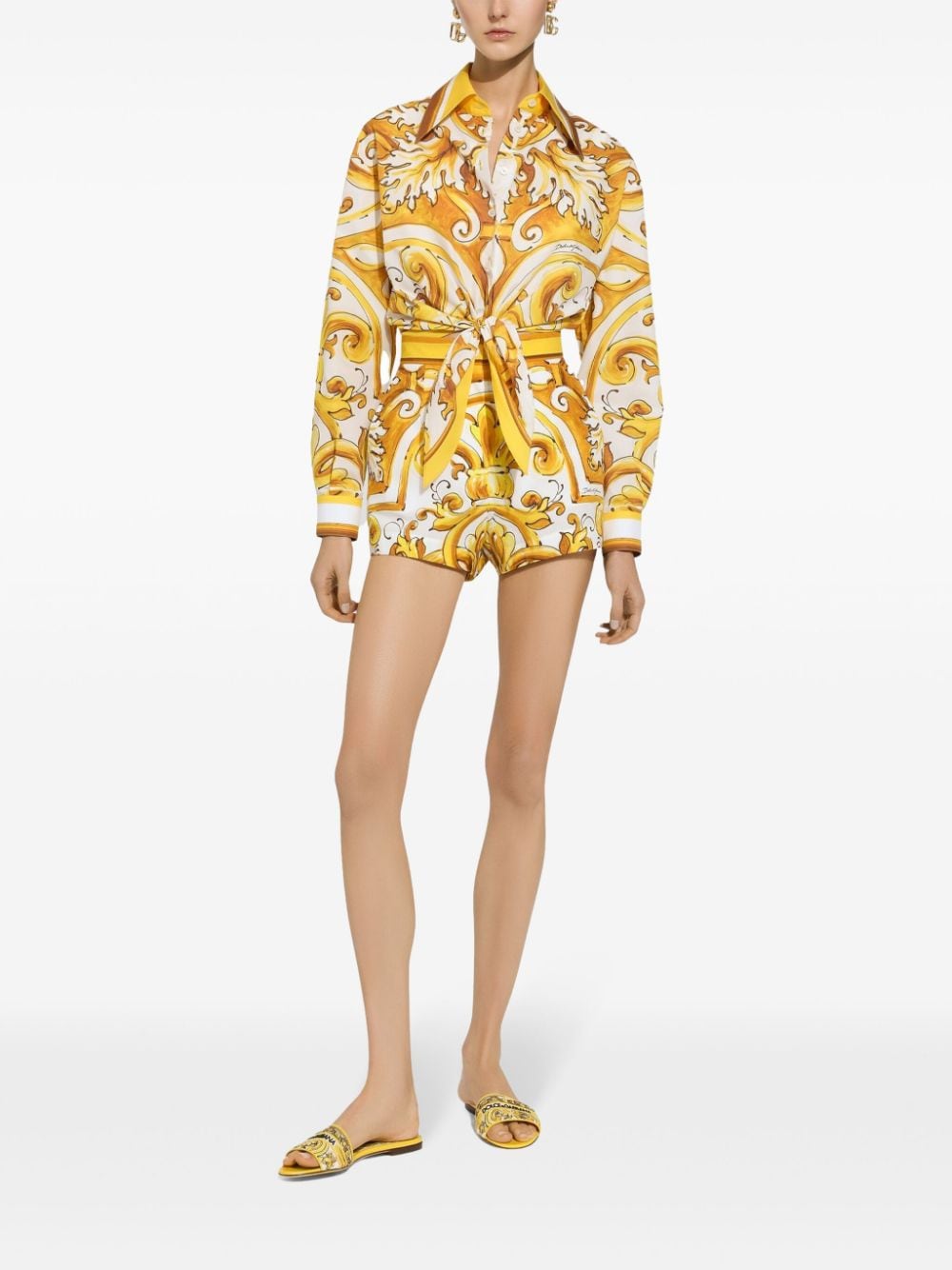 Dolce & Gabbana Shirts Yellow Cotton