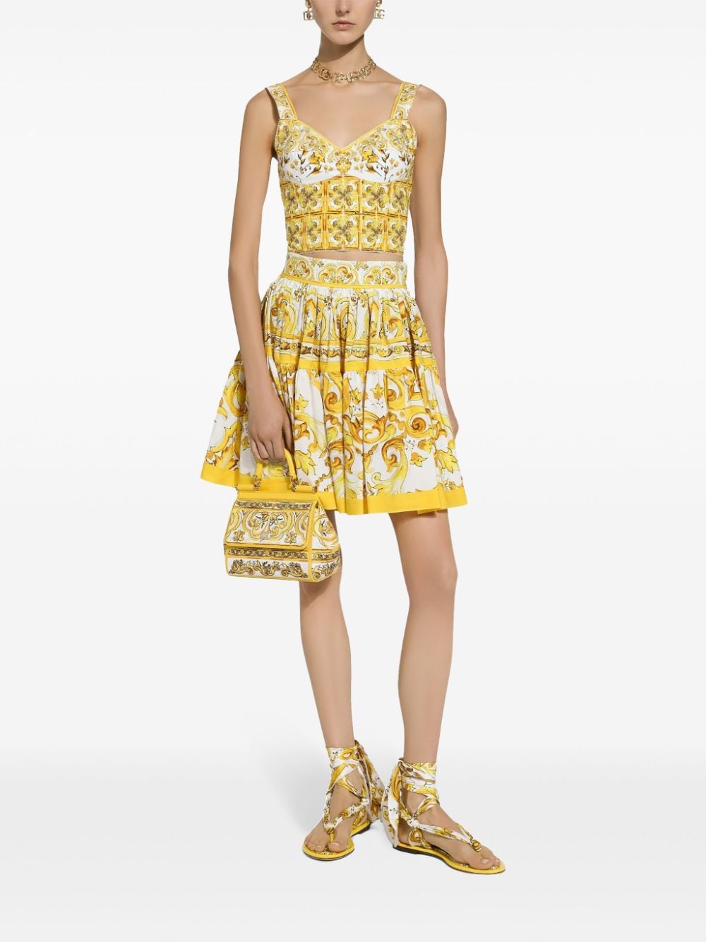 Dolce & Gabbana Top Yellow Cotton