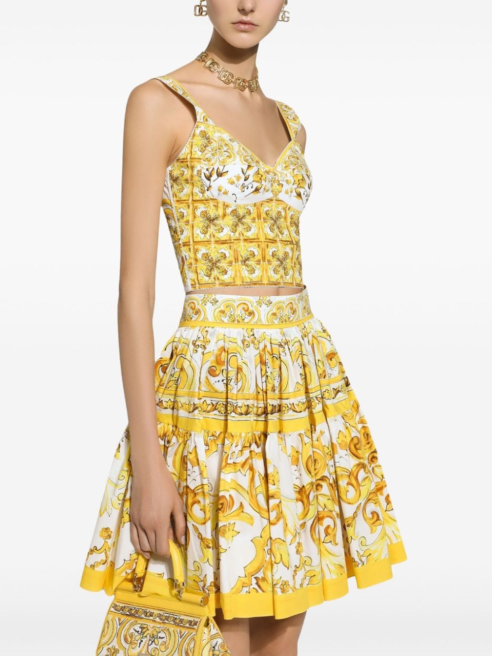 Dolce & Gabbana Top Yellow Cotton