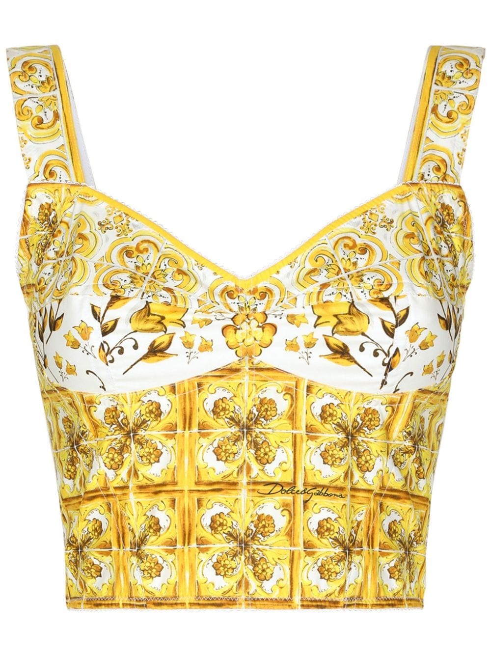 Dolce & Gabbana Top Yellow Cotton