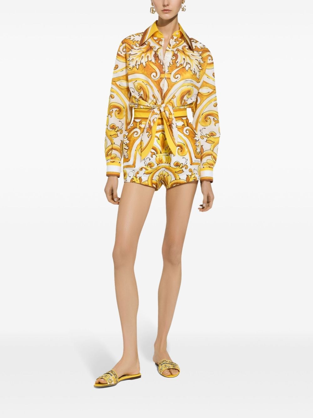 Dolce & Gabbana Shorts Yellow Natural (veg)->cotton100.0 %