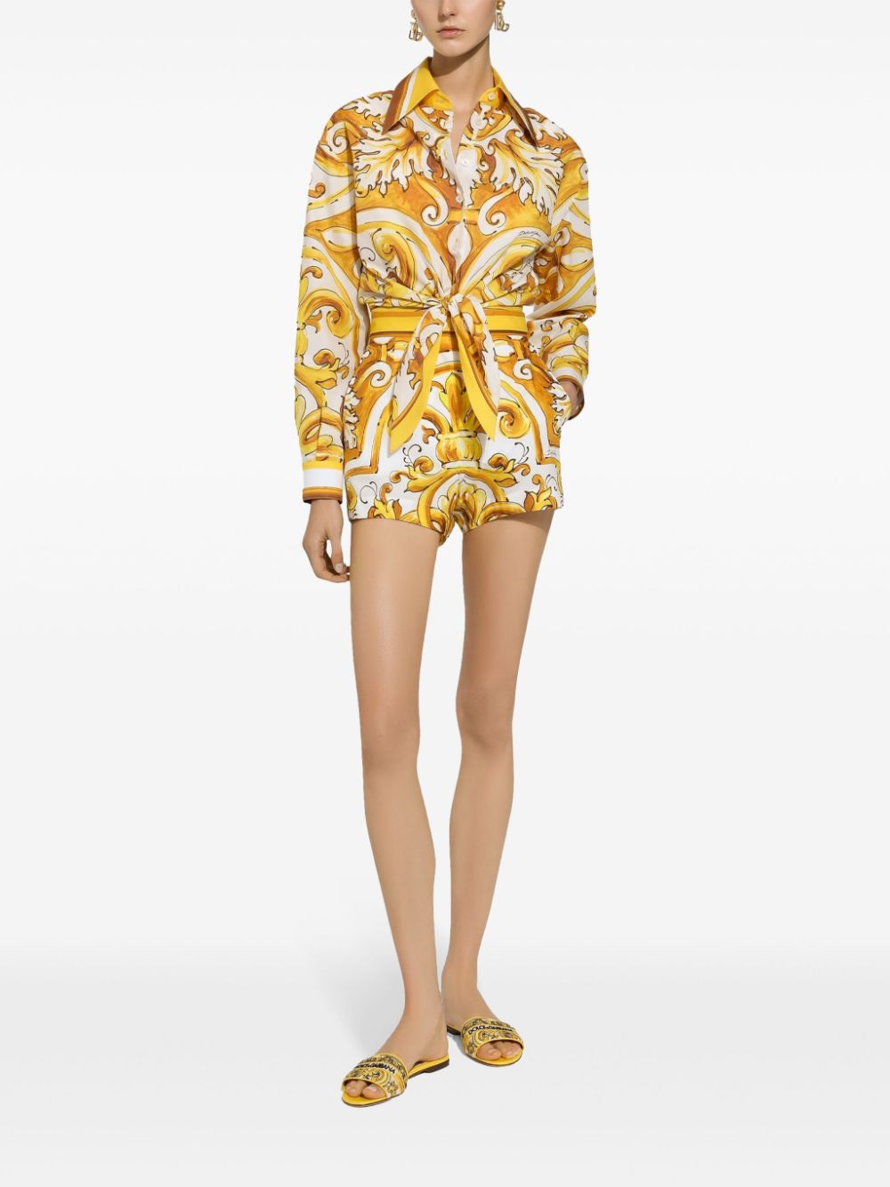 Dolce & Gabbana Shorts Yellow Natural (veg)->cotton100.0 %