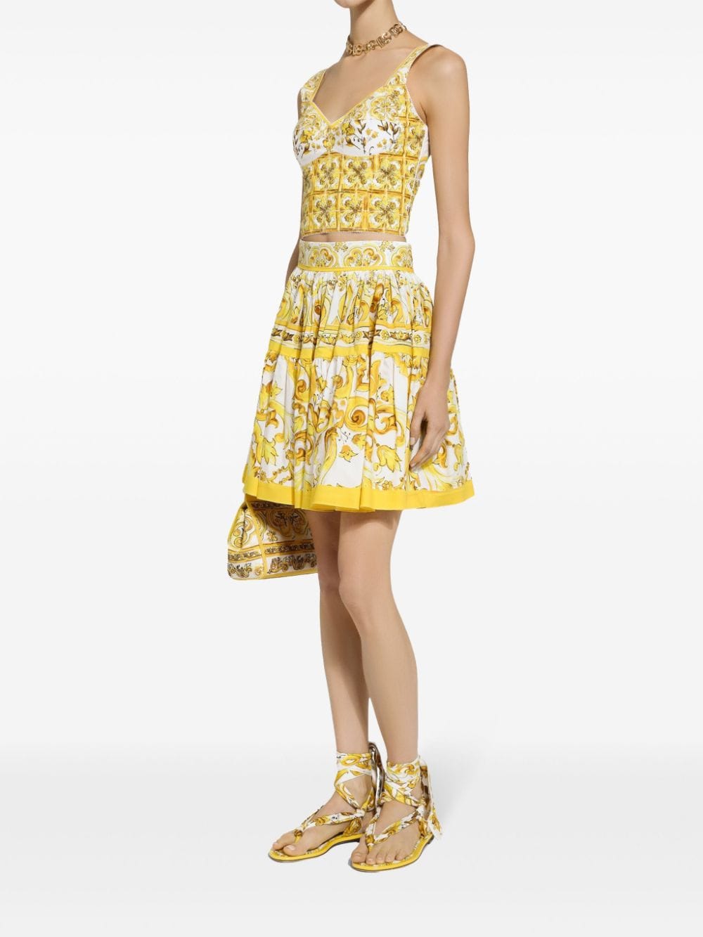 Dolce & Gabbana Skirts Yellow Cotton