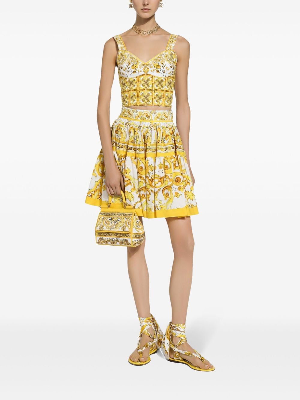 Dolce & Gabbana Skirts Yellow Cotton