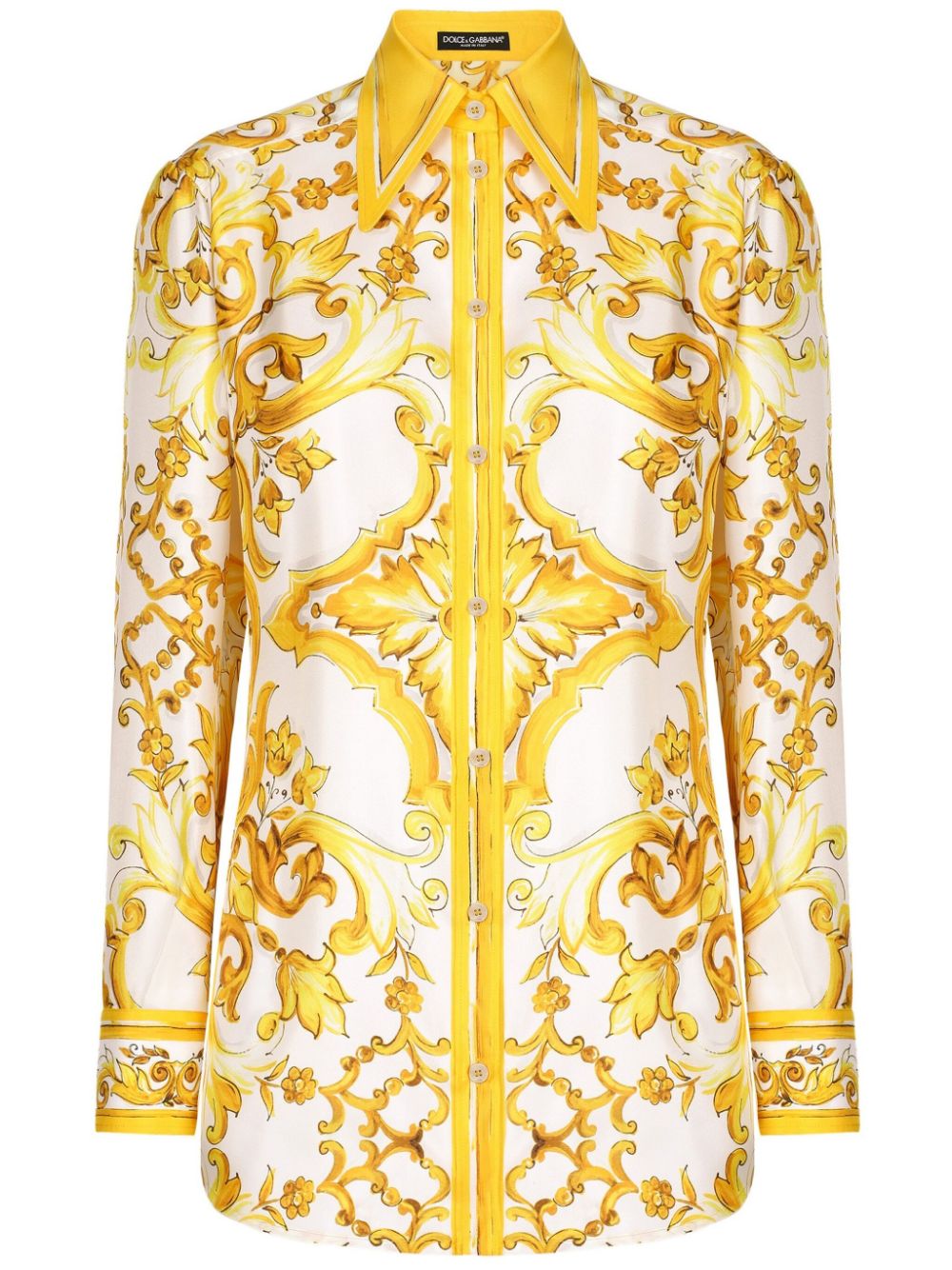 Dolce & Gabbana Shirts Yellow Silk