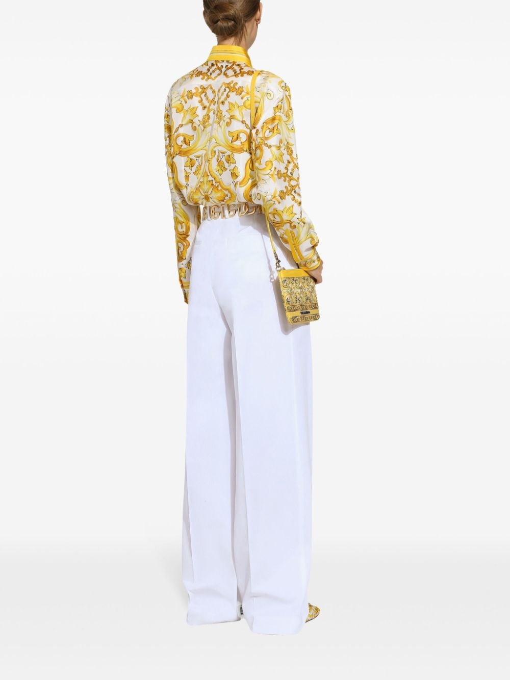 Dolce & Gabbana Shirts Yellow Silk