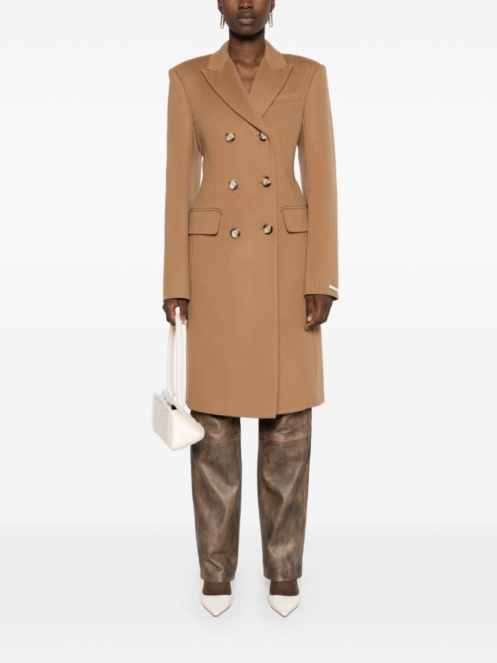 Sportmax Pre Coats Camel Virgin Wool