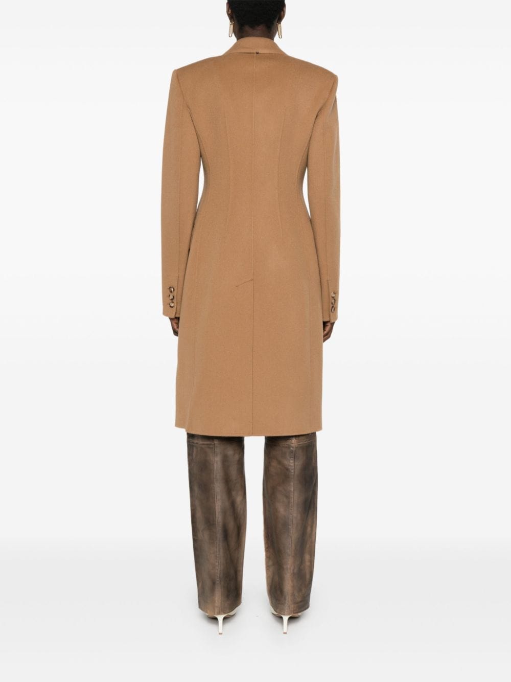 Sportmax Pre Coats Camel Virgin Wool