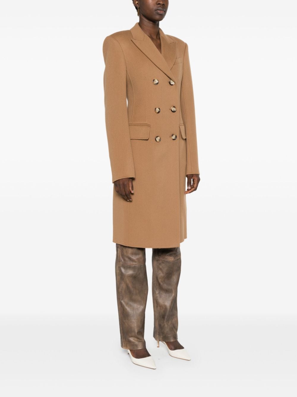 Sportmax Pre Coats Camel Virgin Wool