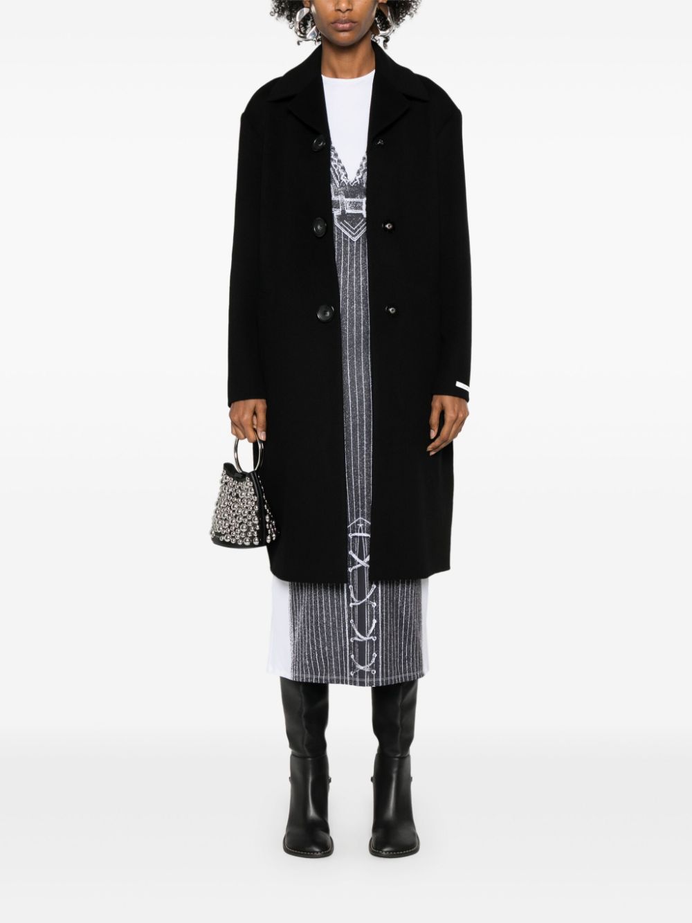 Sportmax Pre Coats Black Virgin Wool