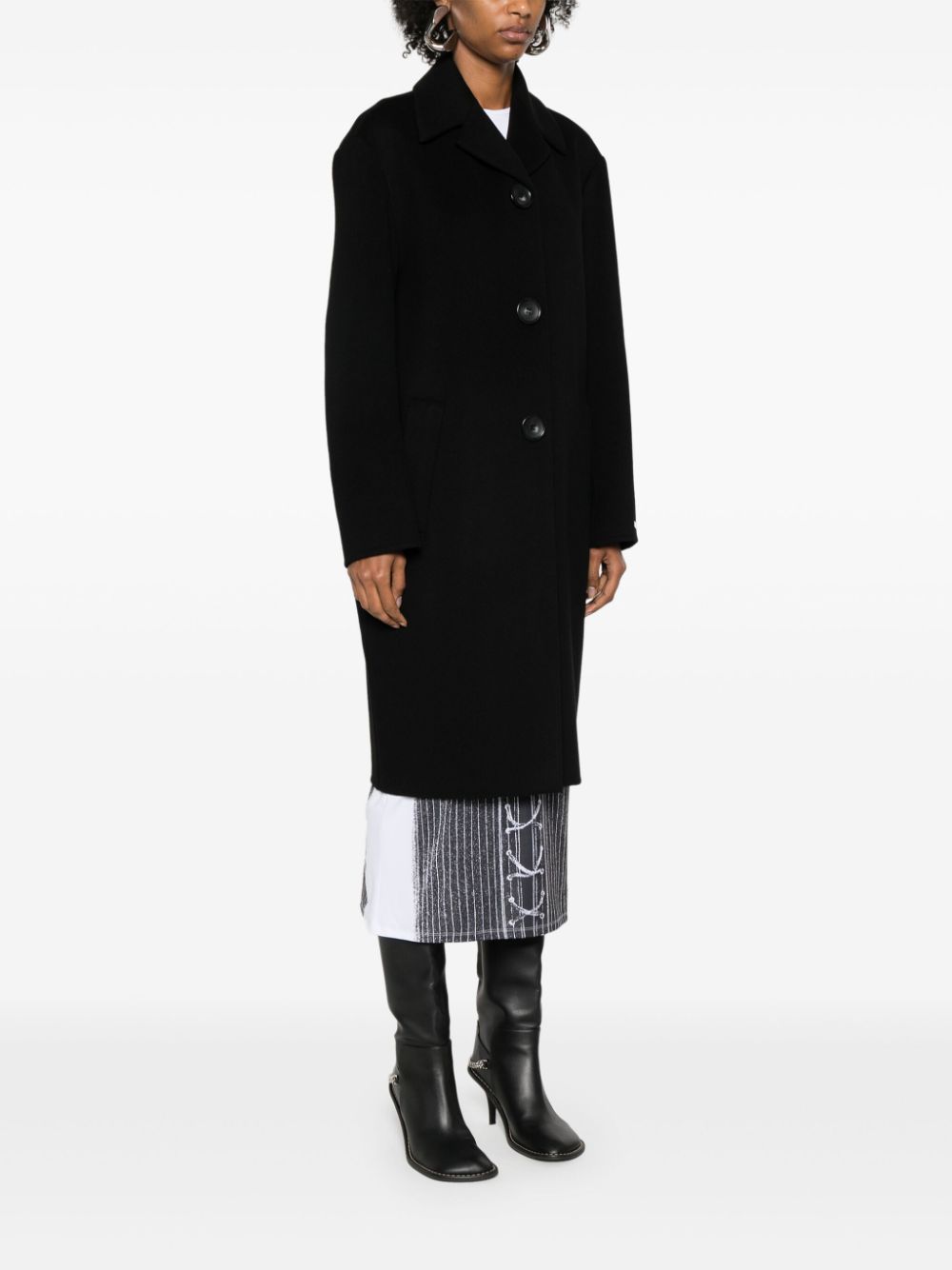 Sportmax Pre Coats Black Virgin Wool
