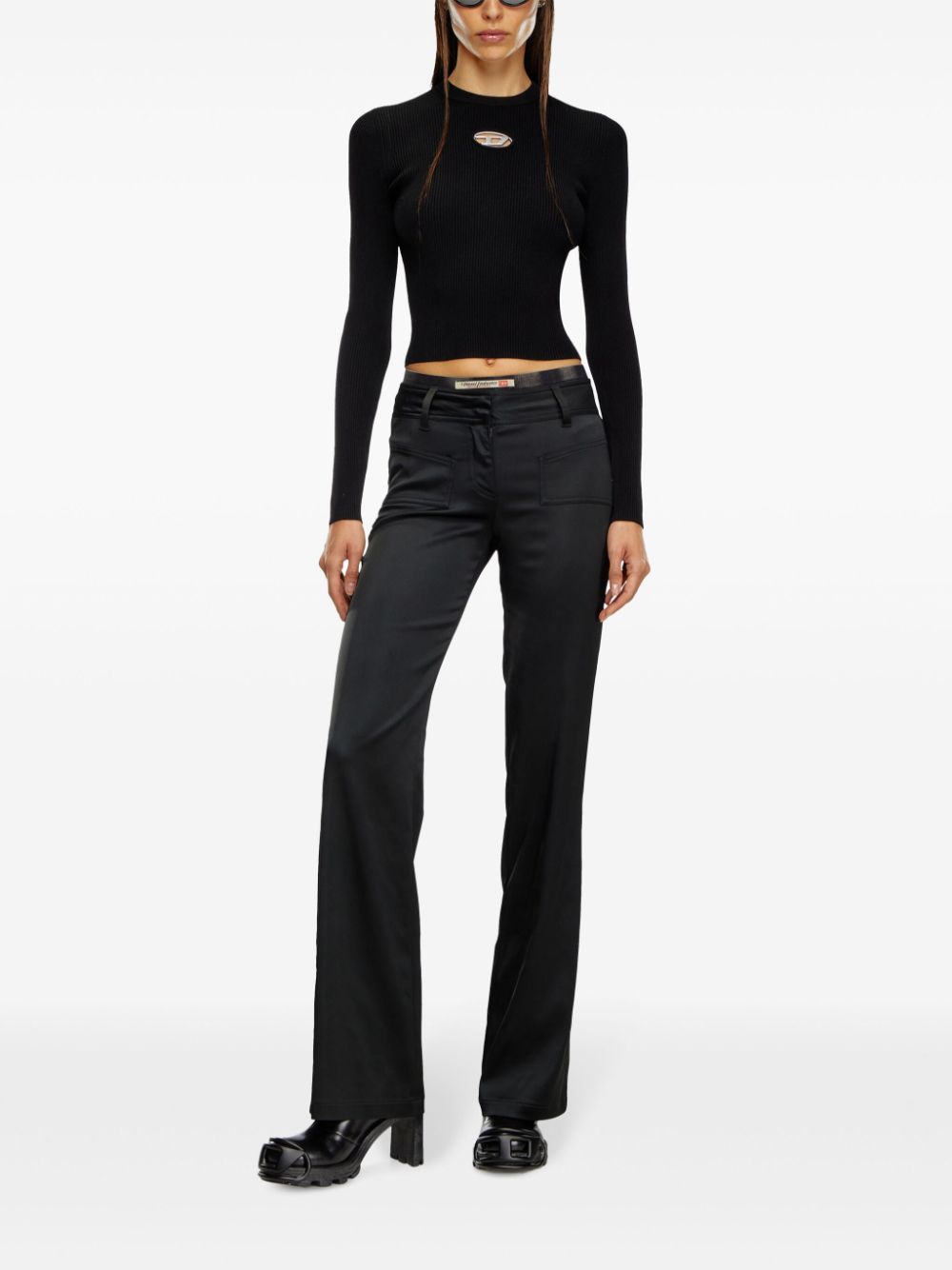 Diesel Sweaters Black Viscose Polyester