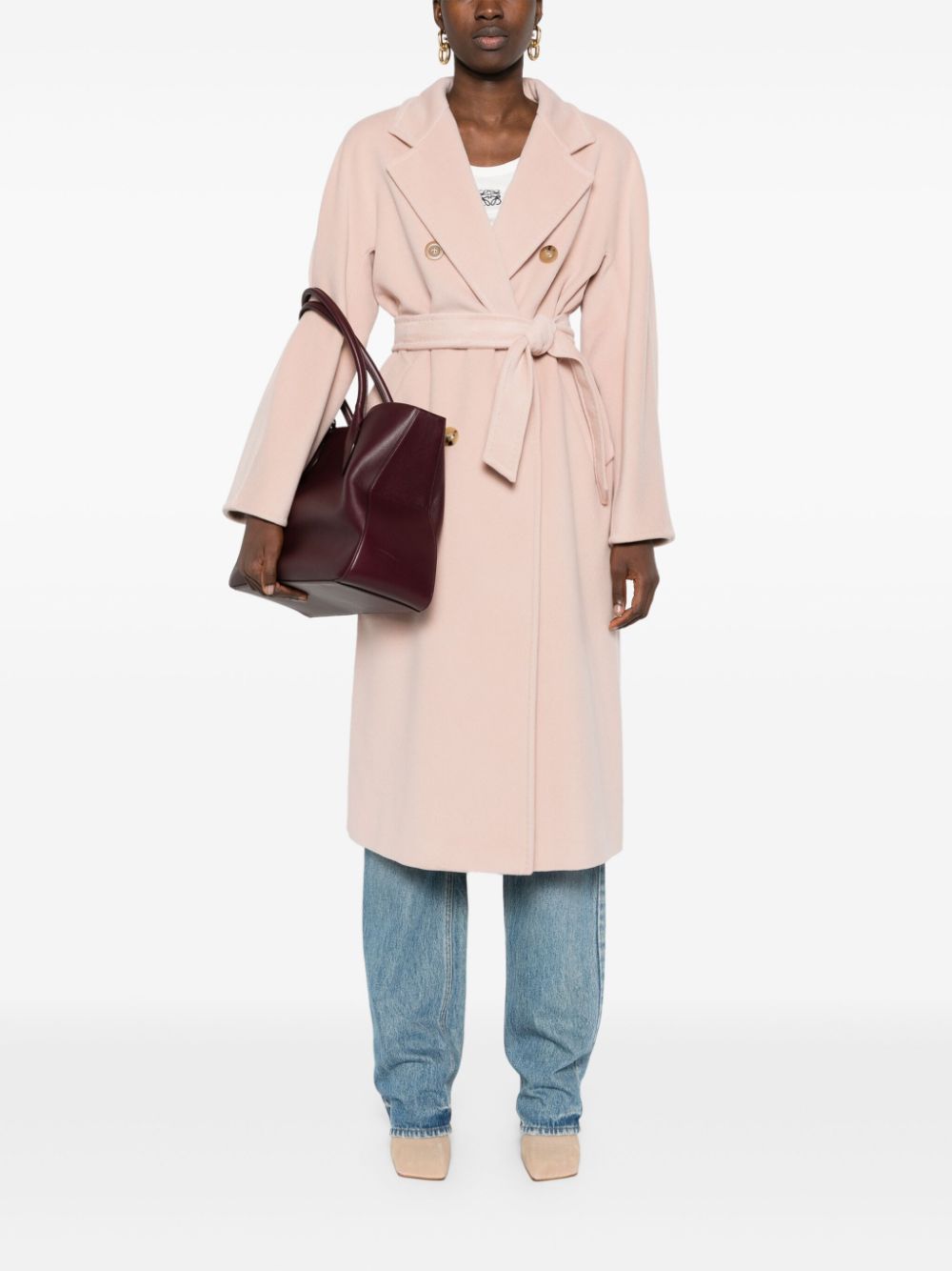Max Mara Coats Powder Virgin Wool Cashmere