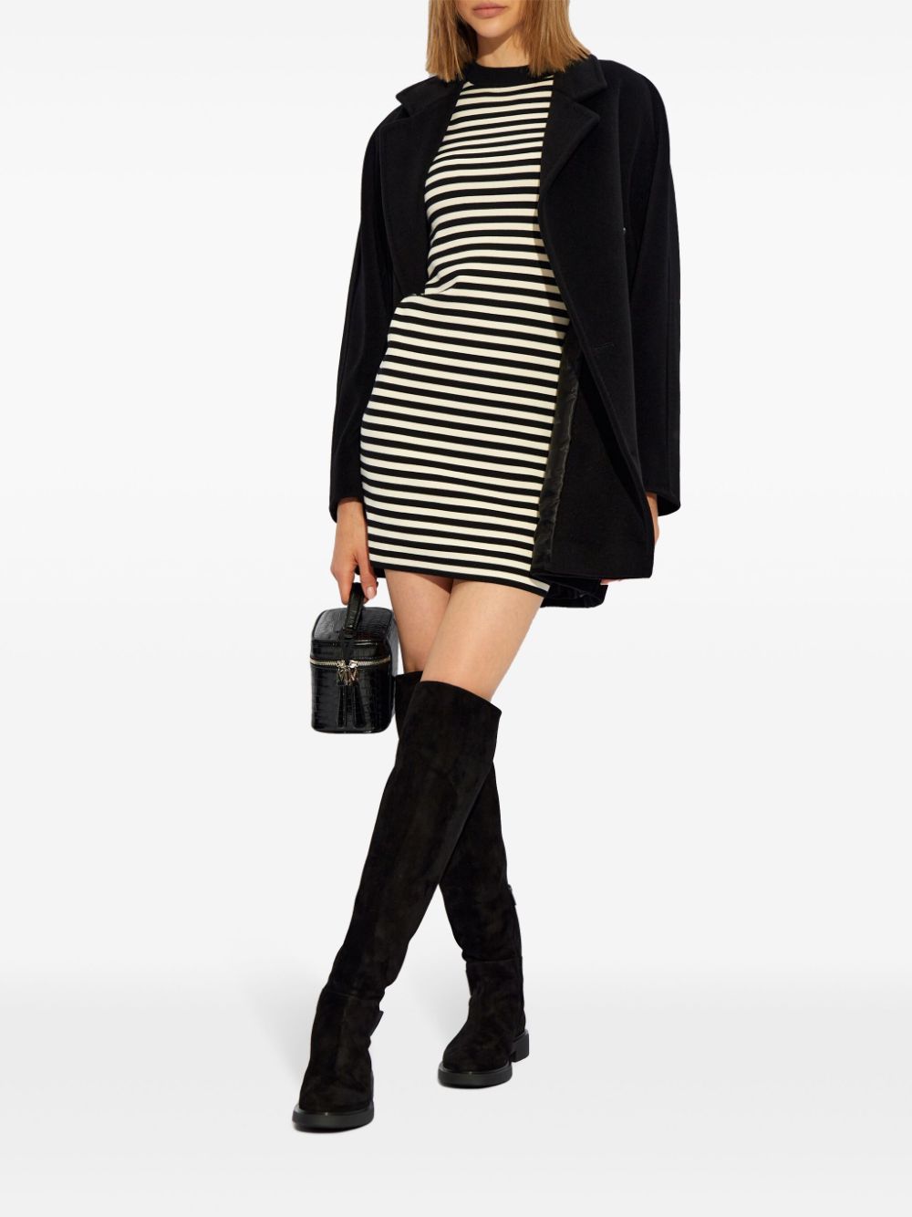 Max Mara Coats Black Virgin Wool Cashmere