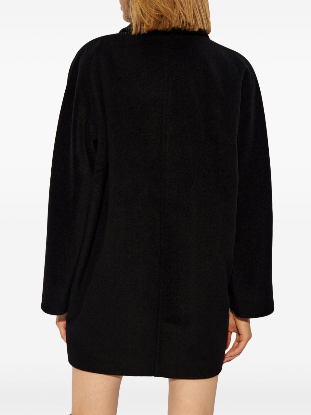 Max Mara Coats Black Virgin Wool Cashmere