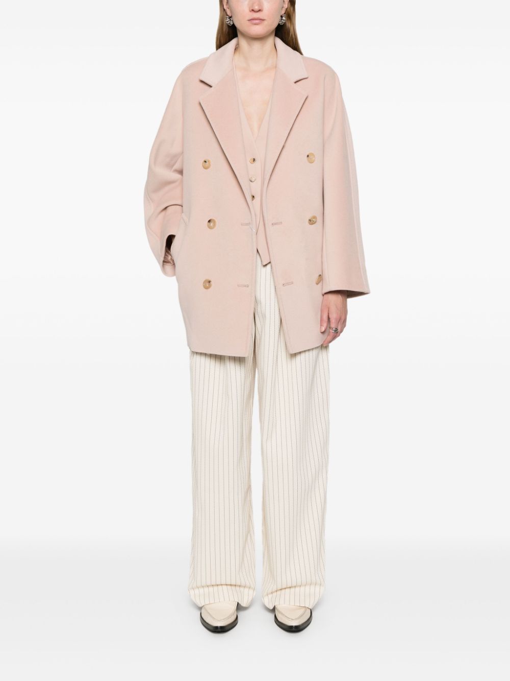 Max Mara Coats Powder Virgin Wool Cashmere