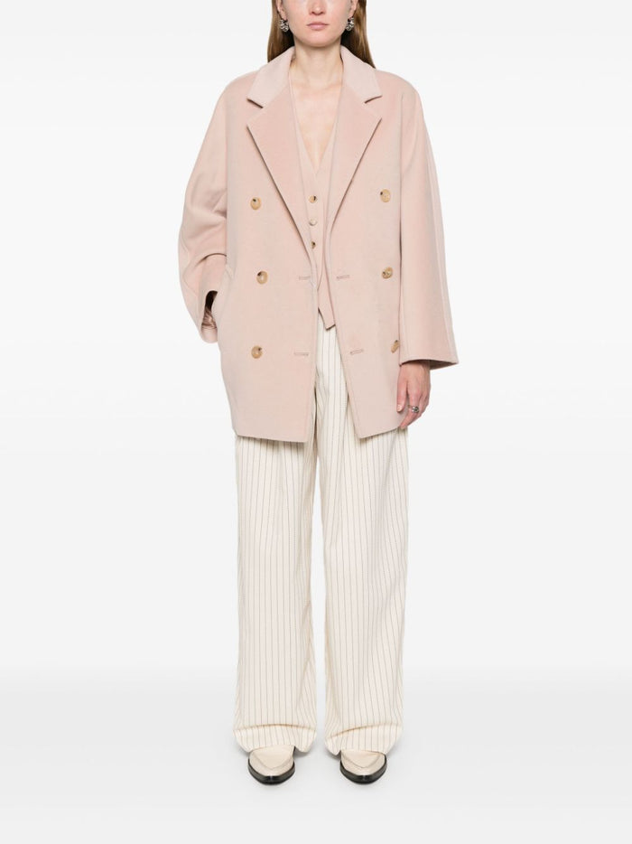 Max Mara Coats Powder Virgin Wool Cashmere