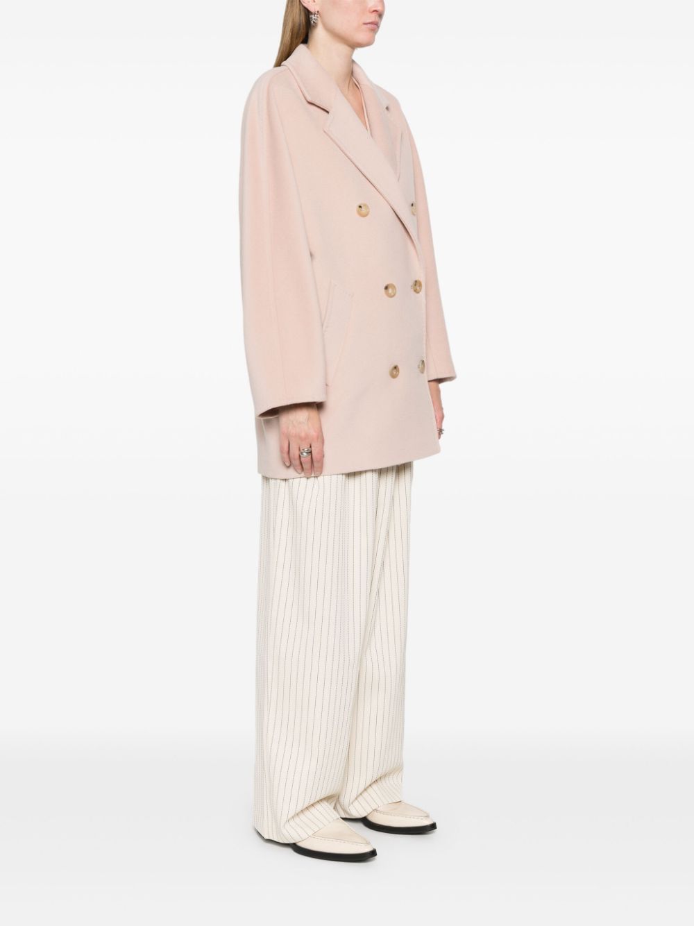 Max Mara Coats Powder Virgin Wool Cashmere