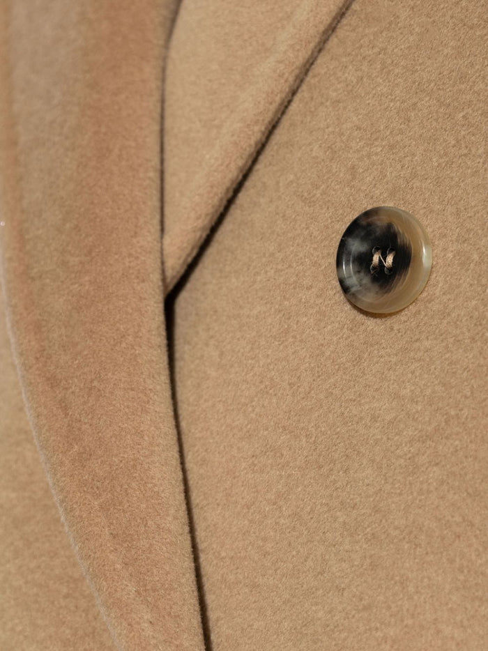 Max Mara Coats Camel Virgin Wool Cashmere