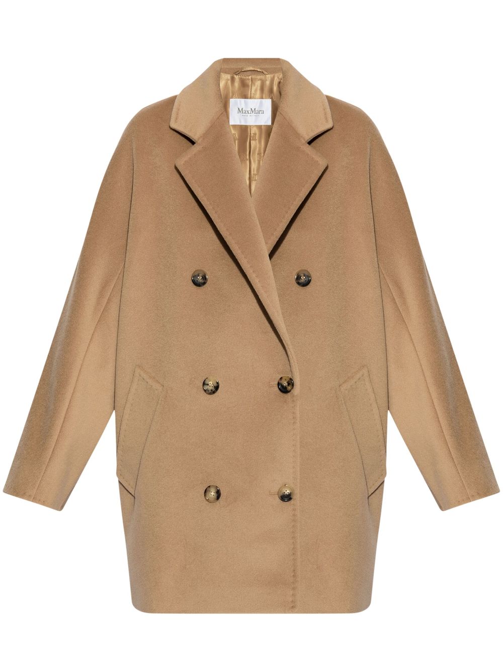 Max Mara Coats Camel Virgin Wool Cashmere