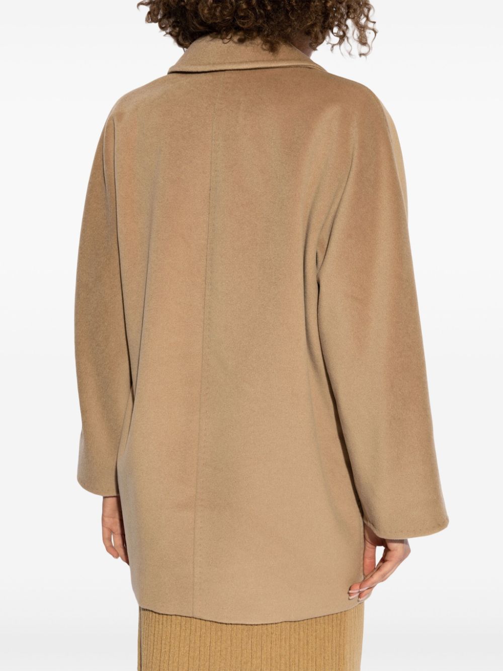 Max Mara Coats Camel Virgin Wool Cashmere