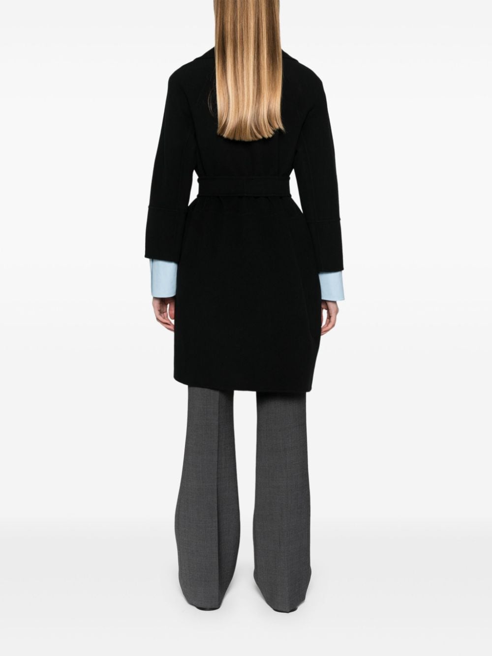 S Max Mara Coats Black Virgin Wool