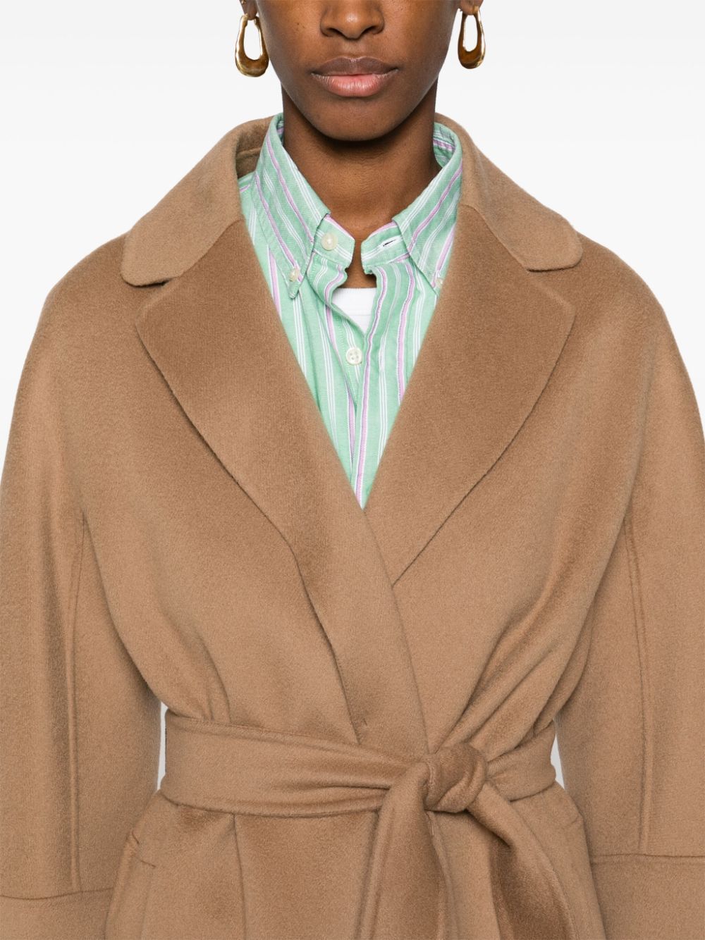 S Max Mara Coats Camel Virgin Wool