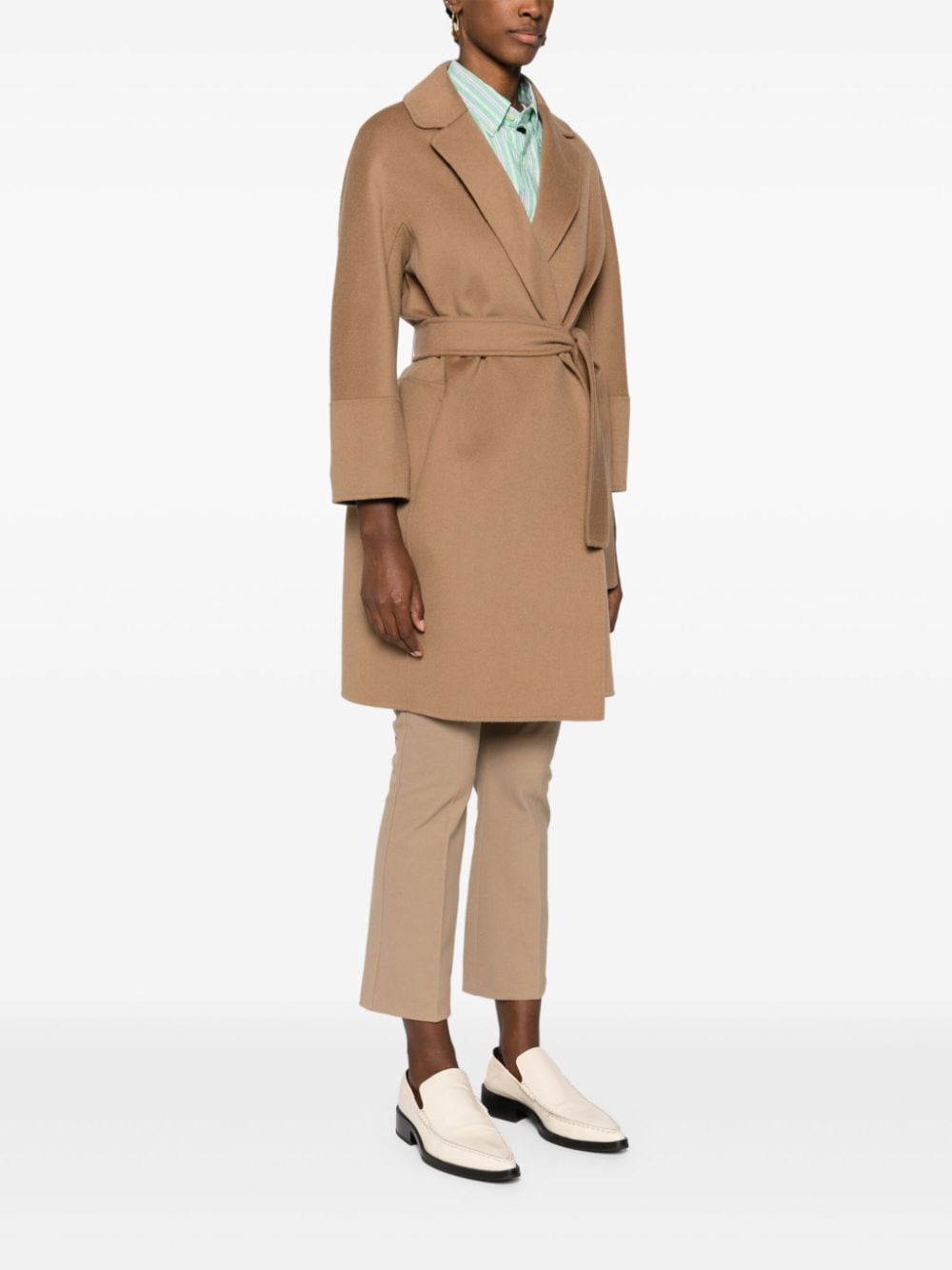 S Max Mara Coats Camel Virgin Wool