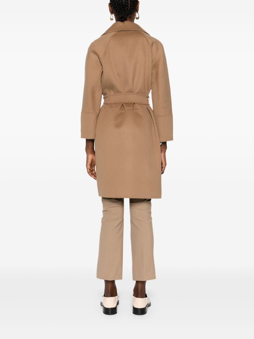 S Max Mara Coats Camel Virgin Wool