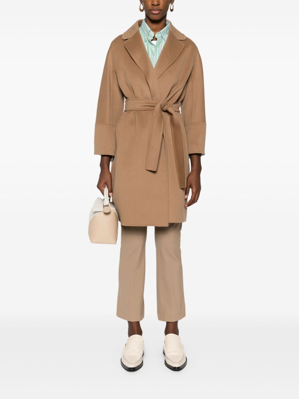 S Max Mara Coats Camel Virgin Wool