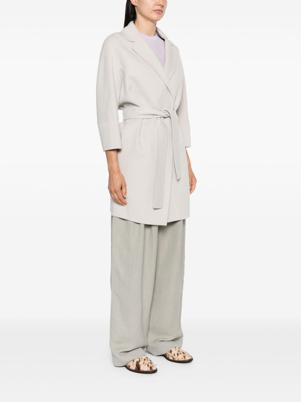 S Max Mara Coats Grey Virgin Wool